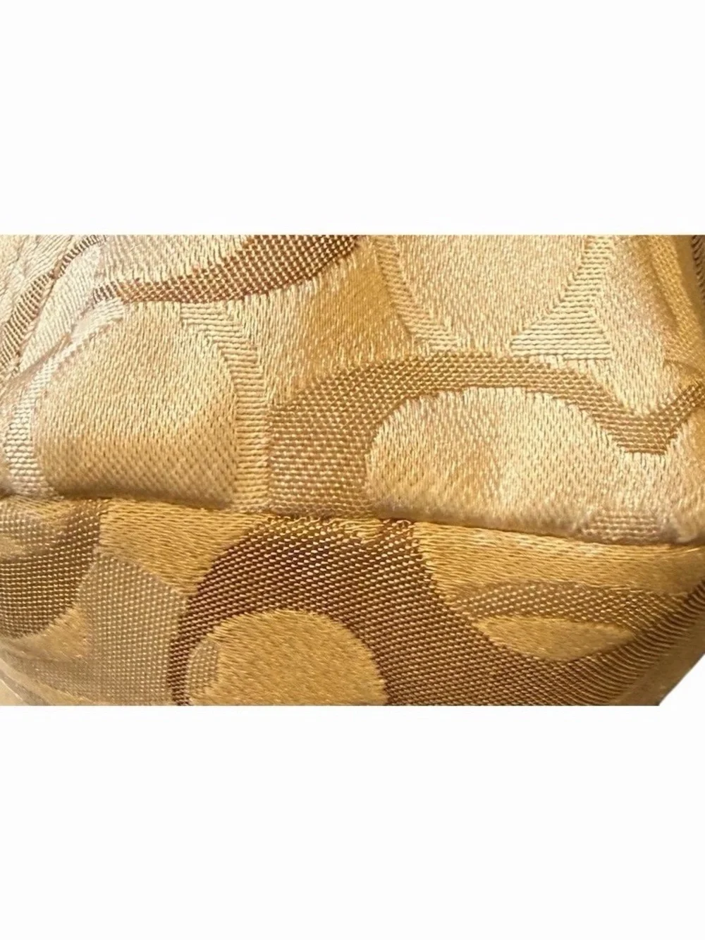 Coach Chelsea Hobo Shoulder Bag Beige Tan Signature Braided Strap - Picture 8 of 9